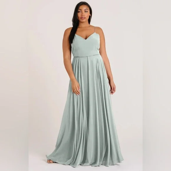 morning mist bridesmaid dress CROWCREW White Oriole Morning Mist Strapless Maxi Dress XS